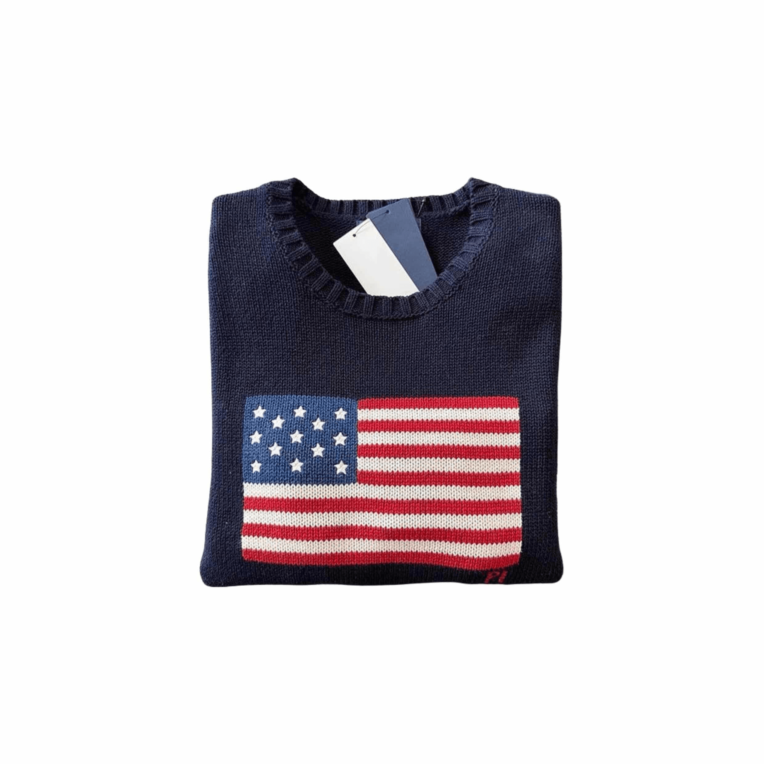 American Flag Polo Sweater